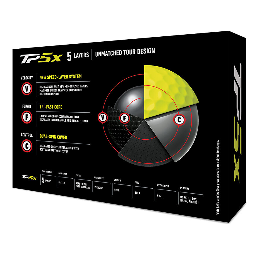Balles de golf jaunes TP5x 2020 image numéro 1